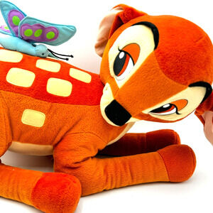 DISNEY Jumbo 20" Bambi Butterfly Plush‎ Stuffed Animal Toy Mattel Fisher Price